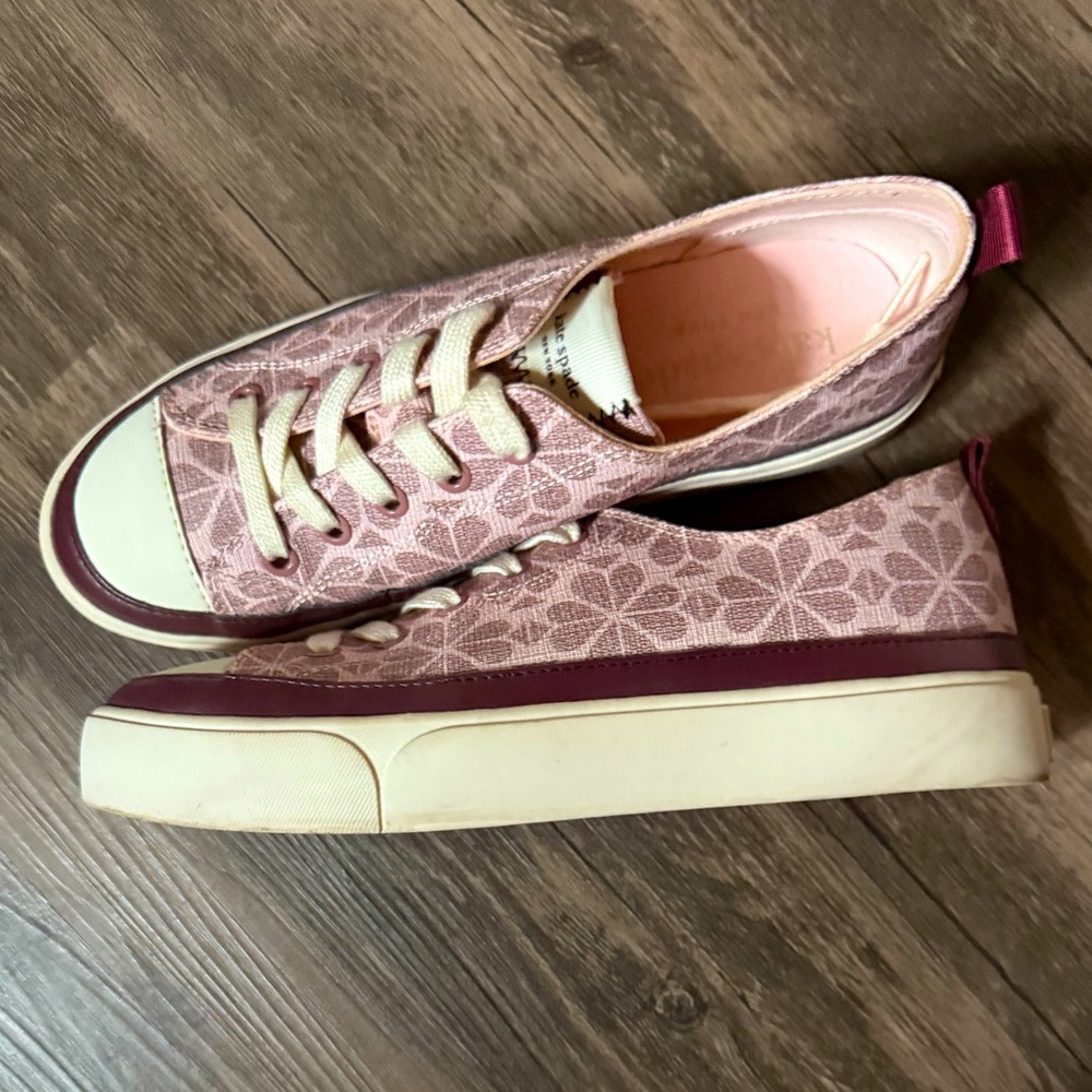 Kate Spade Coated Canvas Pink and Cream Women's Sneakers